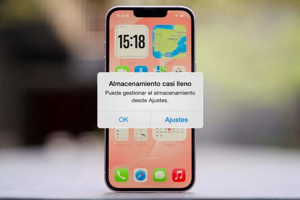 iPhone almacenamiento