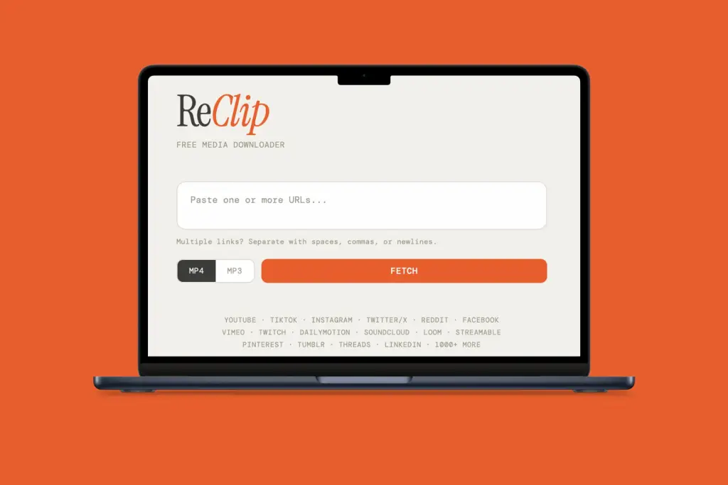 Descargar videos de YouTube, TikTok e Instagram desde tu PC con ReClip