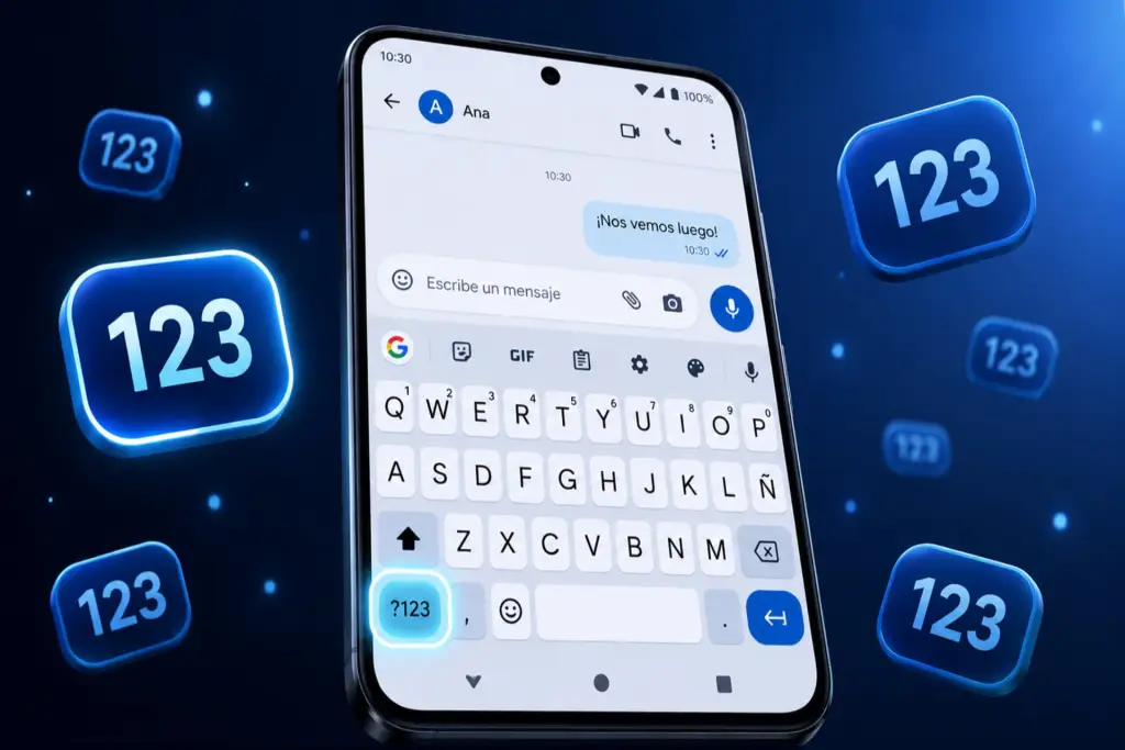 Botón 123 de Android