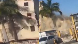 Colapsó edificio en Guarenas una semana después de los terremotos, es el segundo en la misma urbanización